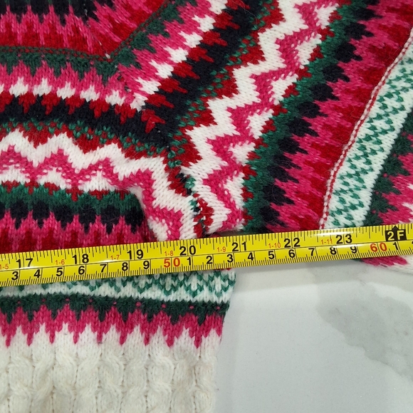 Talbots~NWOT~Joyful Fair Isles~Womens~Ivory~Zip Cardigan~MSRP $100~Size Large - Picture 5 of 8